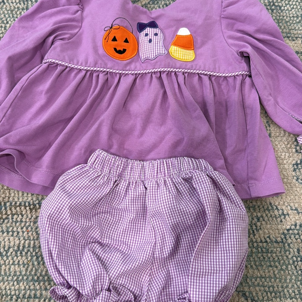 Charming Purple Halloween Kids Set